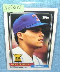 Ivan rodriguez (r) (hof) shop: Ivan Rodriguez Rookie Baseball Card