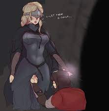blonde hair blush dark souls dark souls 3 female fingering fire  keeper fromsoftware long hair male open mouth pussy sol goodguy text video  games 