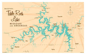 Table Rock Lake Mo Map Print Table Rock Lake Table Rock Table Rock Lake Missouri