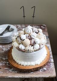 In a large bowl, mix the ice cream with the nuts and cherries. Meringue Topped Layered Ice Cream Birthday Cake Simple Bites