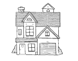 Dibujo De Casa Unifamiliar Americana Para Colorear Dibujos Net