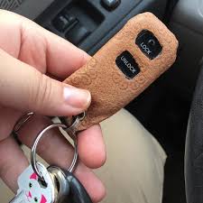 Who makes car keys besides a car dealer? Made My Key Fob A Little Leather Pouch After It Broke Off Diy Leather Pouches Key Fob Leather Pouch