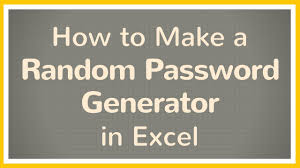 Here is a set of scrambled letters to get you started: How To Make A Password With Random Letters And Numbers In Excel Tutorial Youtube