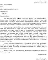 Bahkan semalam aku bermimipi kita sedang main bersama kembali hhee. Guru Berbagi Berbagi Informasi Awal Covid 19 Melalui Surat Pribadi