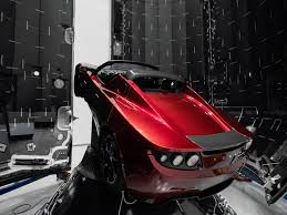 Current location of elon musk's cherry red tesla roadster and starman launched by spacex on the falcon heavy maiden flight. Falcon Heavy Spacex Launch Musk S Tesla Roadster Shown With Starman Business Insider