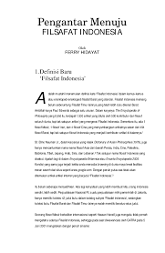 Pdf Pengantar Menuju Filsafat Indonesia An E Book Ferry Hidayat Academia Edu
