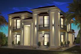 تصميم فيلا أبعاد البيت 24 م عرض X 15 م عمق 5 غرف نوم Modern House Facades 2 Storey House Design House Designs Exterior