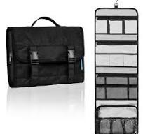 PAVILIA Travel Hanging Toiletry Bag Women Men, Large Capacity Makeup Kit,  Waterproof Cosmetic Storage Organizer Case (Black, Extra Large)