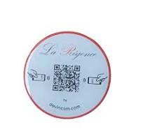 Customized 60mm Epoxy QR Code Menu NFC Tag 13.56MHz RFID Communication  Interface Convenient Self Ordering Food in Restaurants
