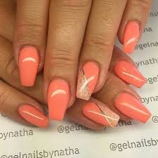 40 Nail Art Brillant Pour Le Style De Printemps Vernis A Ongles Ongles Orange Jolis Ongles