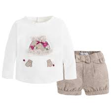 Mayoral Kiz Bebek T Shirt Uzun Kol Sort Set Cocuk Modasi Cocuk Giyim Sort