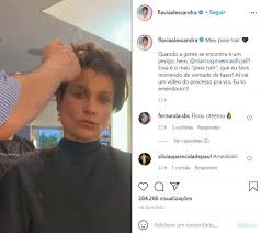 O corte é para ela helena. Flavia Alessandra Mostra Antes E Depois De Raspar Parte Dos Cabelos