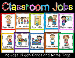 classroom job cards classroom jobs class jobs preschool