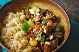 Traditional moroccan tajine of chicken with dried fruits and spices, top view. Moroccan Lamb Tagine Relishing It