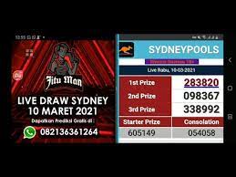 Live Draw Sydney 10 Maret 2021 Youtube