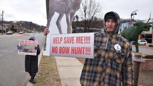 Protesters rally against Essex County deer hunt