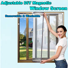 They are hinged at the side, and you almost always need to open them outward. Adjustable Custom Made Diy Magnetic Window Screen Fit Windows Up To Any Size Removable Washable White Dark Gray Brown Frame Window Screens Aliexpress