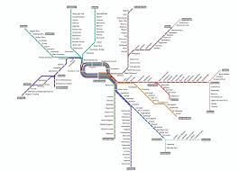 Melbourne Rail Network Transportation Logo Wayfinding Transport Map