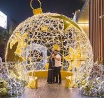 New Giant LED Christmas Decoration Light Large 3D Ball Arch Motif Lights  for Outdoor