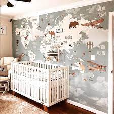 11 Stylish Nursery Wallpaper Ideas That Might Convince You To Wallpaper Cool Kids Rooms Kids Room Wall Baby Boy Rooms