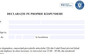 Cum AratÄƒ Noua DeclaraÈ›ie Pe Propria RÄƒspundere Pentru A Circula DupÄƒ Ora 22 Kanal D Romania