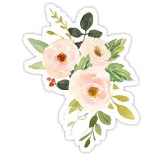 Pastel Pink Peach Watercolor Flowers Stickers By Junkydotcom Redbubble Watercolor Flowers Pink Flower Bouquet Pastel Flowers