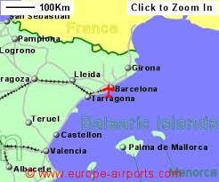 The map shows a city map of barcelona with expressways, main roads and streets, zoom out to find the location of barcelona's el prat airport (iata code: Barcelona El Prat Airport Spain Bcn Guide Flights