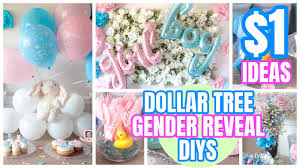 Find inspiration from this list for your big announcement! Dollar Tree Gender Reveal Baby Shower Diy Ideas Youtube