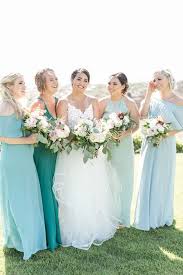 Mint And Turquoise Bridesmaids Dresses And Flower Bouquets For A Fresh Pastel Palette For This Maui Wedding C Wedding Maui Weddings Maui Wedding Photographer