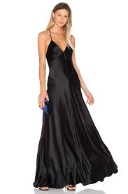 Jill Jill Stuart Satin Slip Gown In Black Revolve Silk Evening Gown Black Slip Dress Satin Dress Long