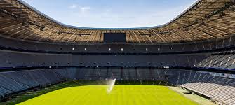 The led façade can produce 16 million colors. Munich Germany Aug 15 2017 Allianz Arena A Football Stadium With A 75 000 Seating Capacity A Home For Fc Bayern M Stock Photo Adobe Stock