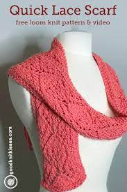In this tutorial, i'm going to show you step by step how to knit a big chunky scarf, even if you never knitted a single stitch. Loom Knit Quick Lace Scarf Goodknit Kisses