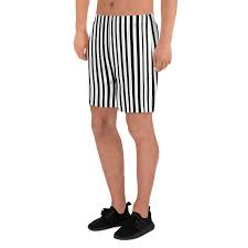 Black And White Striped Shorts Mens Black Striped Men S Shorts White Vertical Stripe Athletic Long Shorts For Men Made In Eu In 2020 Vertical Stripe Mens Long Shorts Long Shorts