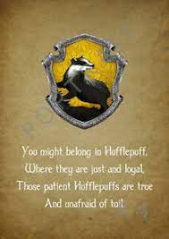 We may be small but our hearts are large i'm a #hufflepuff, we're true till the end. Harry Potter Hufflepuff House Crest Badge Movie Print Sorting Hat Quote Gift Ebay