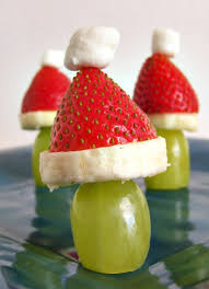 Instead of wandering store aisles. Grinch Fruit Kabobs Edible Christmas Treats For Kids Diy Christmas Decorations
