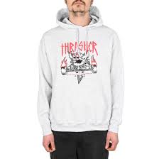 Thrasher x Toy Machine Monster-Gram Hoodie - Ash Grey