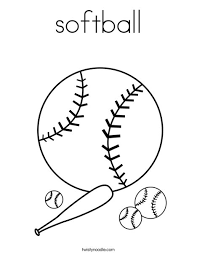 354 x 500 file type: Softball Coloring Page Twisty Noodle
