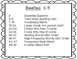 Mcgraw Hill Wonders 2nd Grade Beetles 6 Vocabulary And Spelling Activities