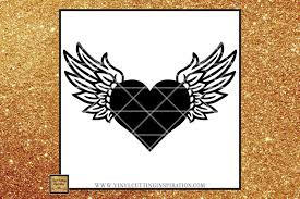 Loving memory heart with wings svg. Angel Wings Svg Heart Svg In Loving Memory Sympathy Svg Dxf 933430 Cut Files Design Bundles