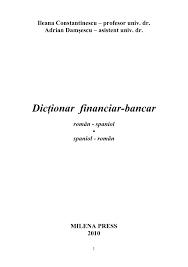 Pdf Dicţionar Financiar Bancar