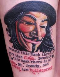 Fyeahtattoos Com V For Vendetta Tattoo Vendetta Tattoo Ideas Are Bulletproof