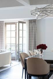 Modern ebony lacquer finish bed piero bedroom. White French Chairs With Glossy Black Lacquer Dining Table Transitional Dining Room