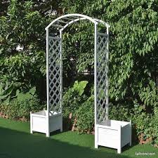 arche de jardin 2 jardinieres blanche arceau de jardin arche en b garden arch outdoor structures home projects