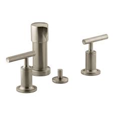 Explore a compelling warmth of golden hues with vibrant brushed moderne brass. Kohler K 14431 4 Bv Purist Vertical Spray Bidet Faucet With Lever Handles Brushed Bronze Faucetdepot Com
