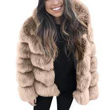 Fausse fourrure imitation/veste pour femmes. Veste En Fausse Fourrure Pour Femme En Fausse Fourrure D Hiver A Capuche Chaude Et Epaisse Kaki Rr81106611kh Kaki Cdiscount Pret A Porter