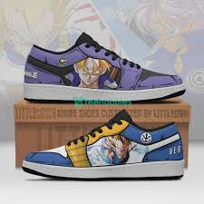 Vegeta x Future Trunks Custom Dragon Ball Anime Air Jordan Low Top Shoes