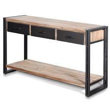 Maybe you would like to learn more about one of these? Stylecraft Calvin Gray And Natural Wood Black Iron Metal Frame Console Table Overstock 31628887