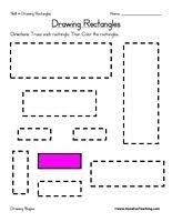 Drawing Rectangles Worksheet Trace Each Rectangle Then Color The Rectangles Information Dr Shape Worksheets For Preschool Teaching Shapes Shapes Worksheets