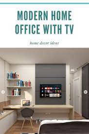 Modern Home Office With Tv Home Office Modern Home Offices Modern Home Office Home