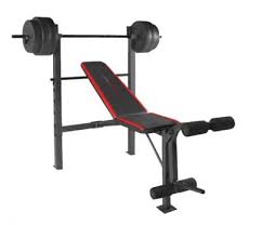 Ad Ebay Weight Bench W Weights Set 100lb Bar Press Barbell Set Home Gym Workout En 2020